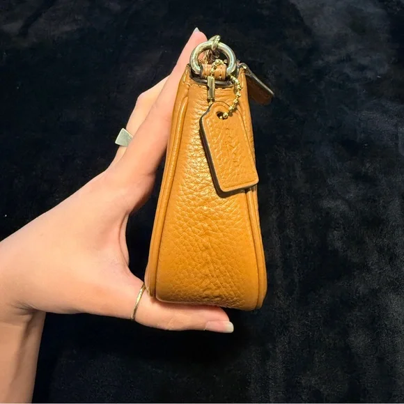 Coach Penny Camel Pebbled Leather Nolita 19 Chain Strap - Picture 7 of 9